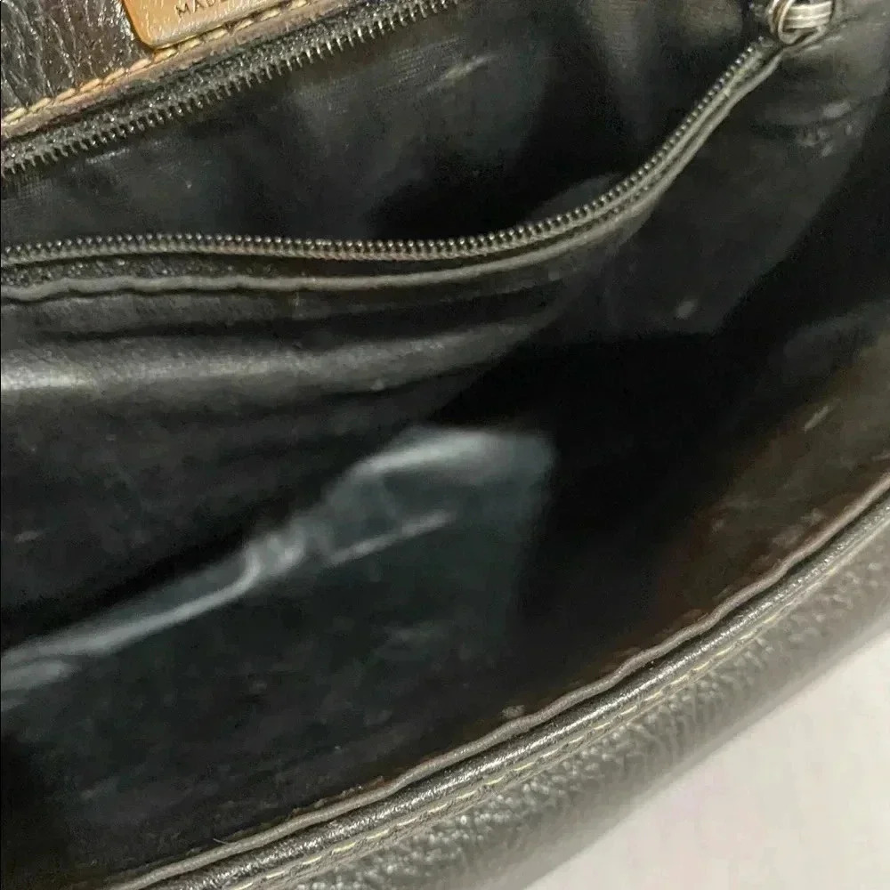 Bally vintage brown black leather crossbody handbag - Picture 13 of 14